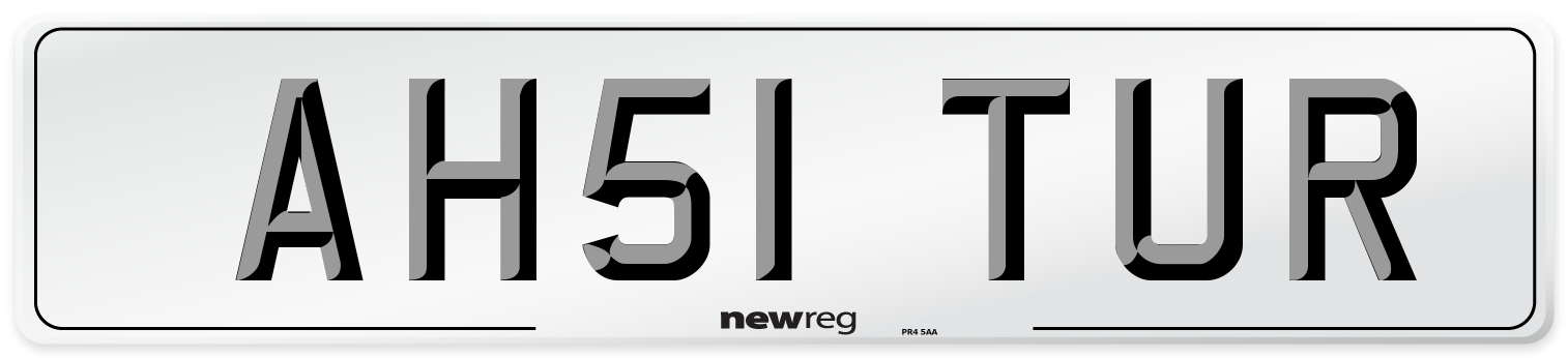 AH51 TUR Number Plate from New Reg